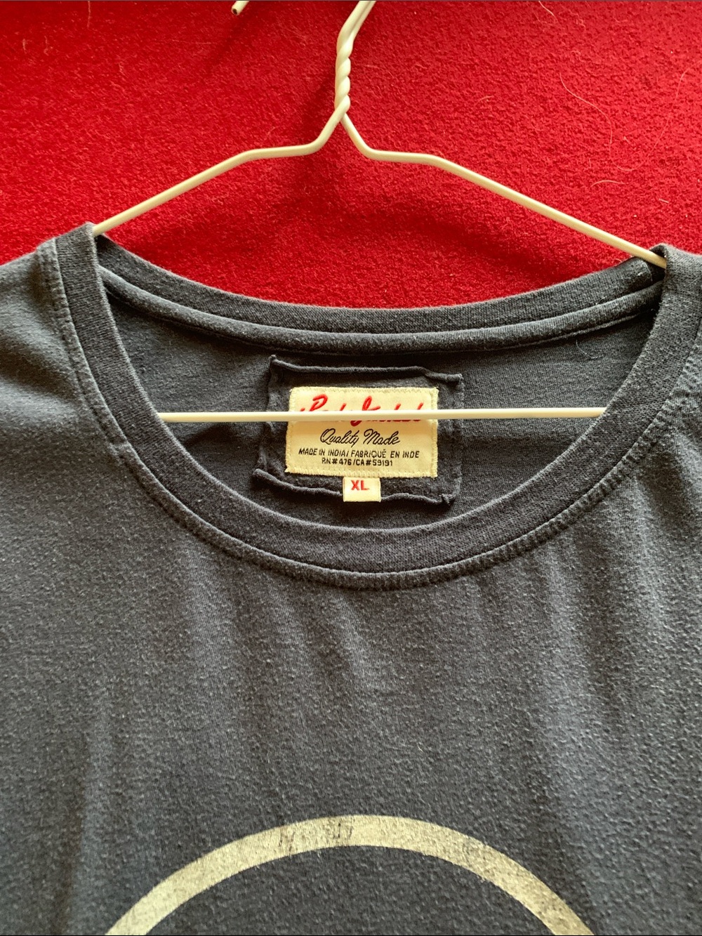 Red Jacket Men's Black Short Sleeve Tee with Faded Graphic